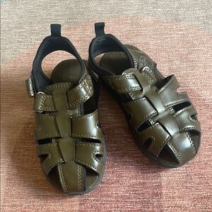 Wonder Nation Kids Brown Velcro Cage Sandals